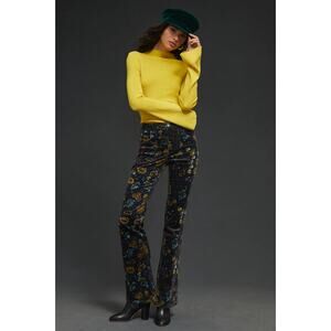 Pilcro The Icon Floral Flare Low-Rise Corduroy Jeans 27